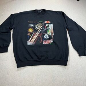 Unbranded Sweatshirt Unisex XL Black Born to Golf Forced to Work Graphic